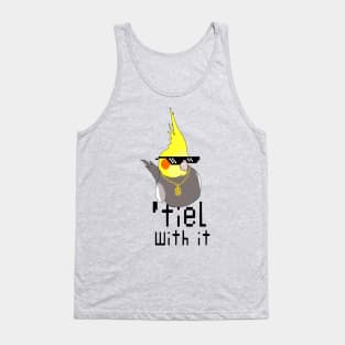 tiel with it - cockatiel thug life doodle Tank Top